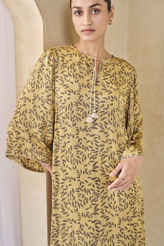 Leafbird Handcrafted Ajrakh Drawstring Co-ord - Yellow, Yellow, image 7